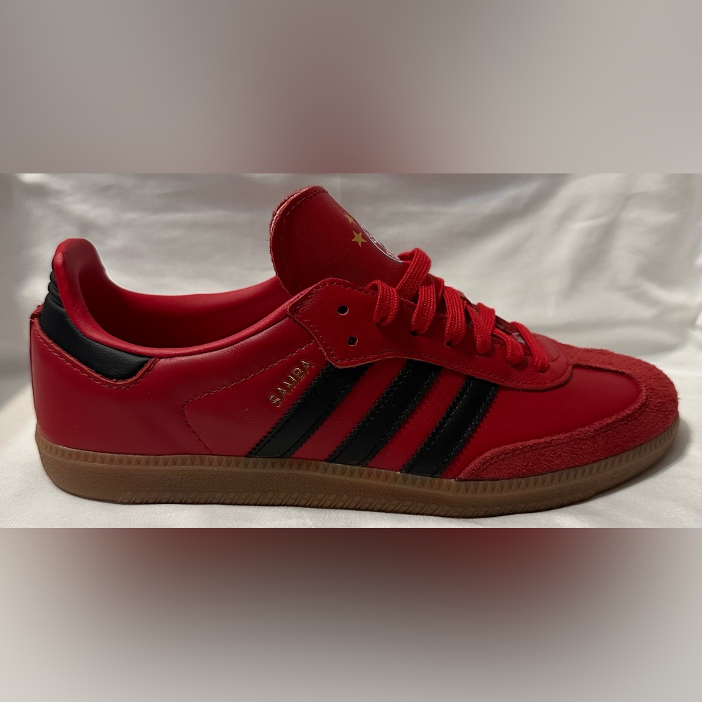 Adidas Fc Bayern Munchen Samba Team Indoor Soccer Shoes Red Hq7031 Men’s Sz: 9